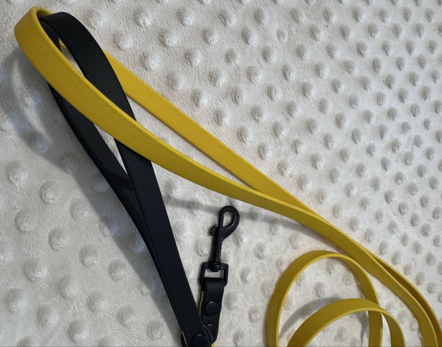ACCDog smycz miejska oryginalny Biothane® 13mm 3m piękna żółta