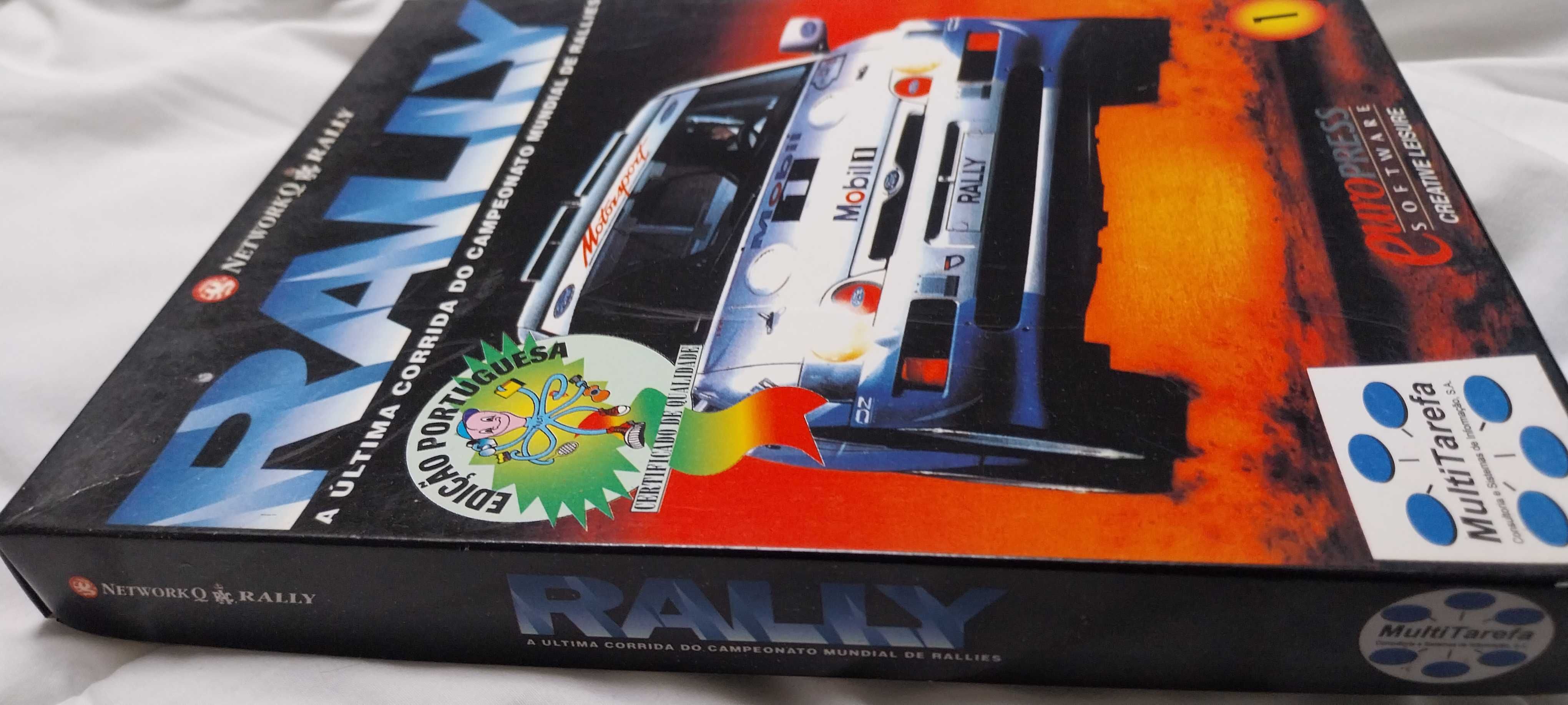 Jogo PC Vintage RALLY caixa grande em 5 disquetes e manual c novo 1993