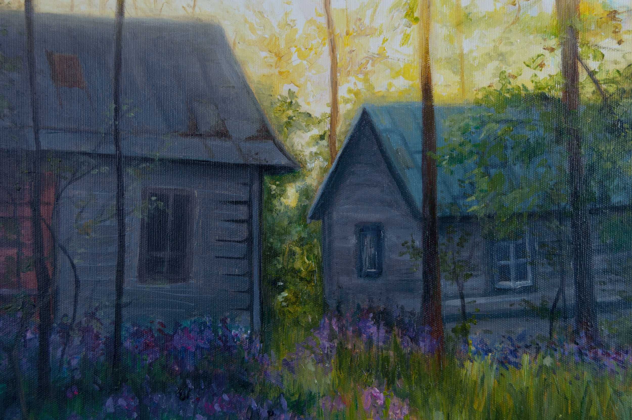 Krajobraz wiejski na płótnie 50 x 80 cm