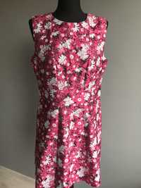 Sukienka różowa w kwiaty r.42