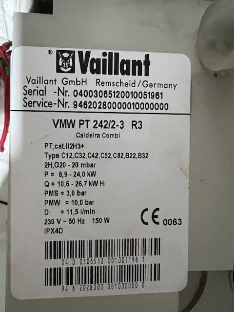 caldeira mural Vaillant VMW PT 242/2-3 R2