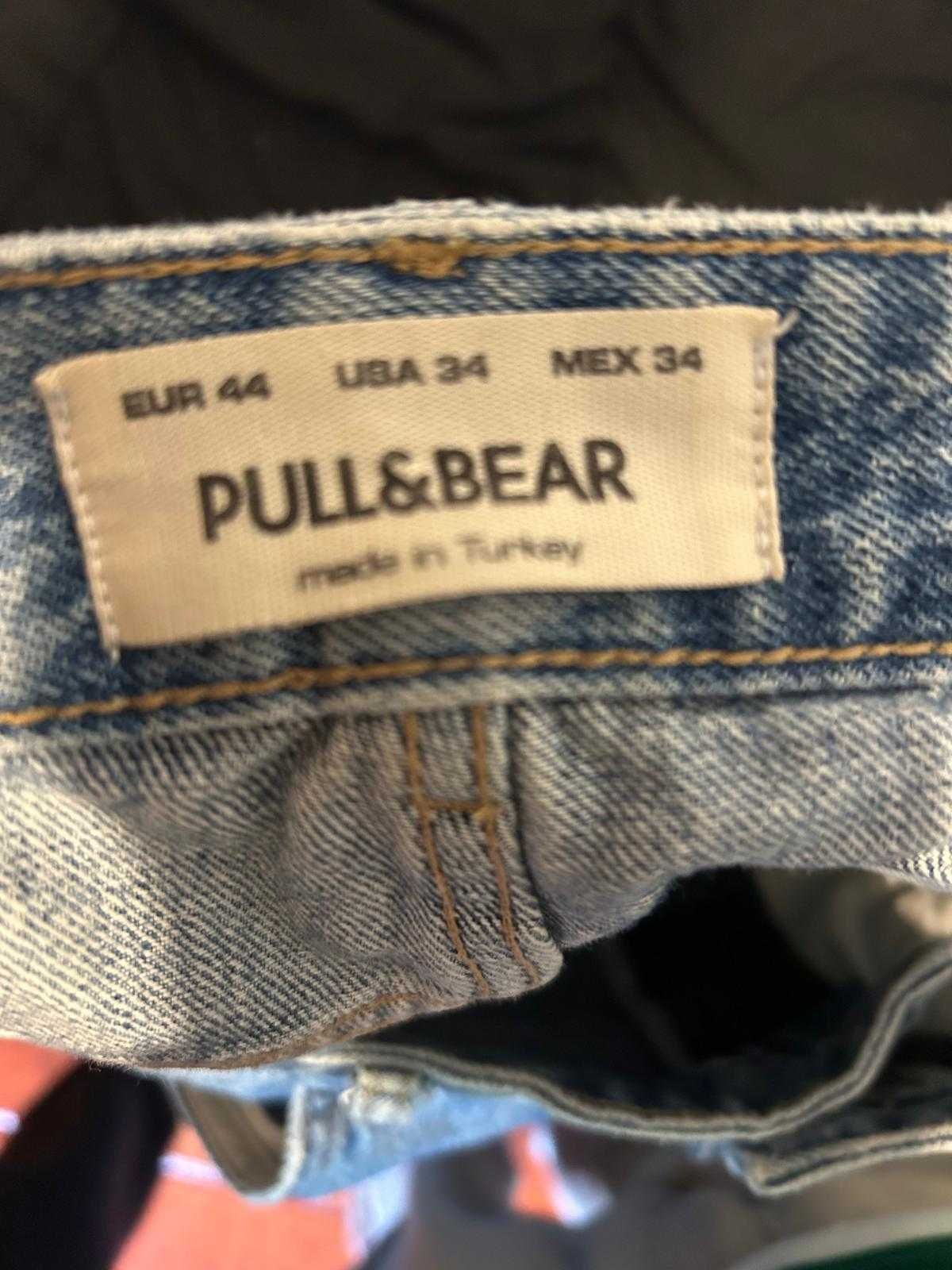 Calças de Ganga Pull and Bear, baggy, tamanho 44