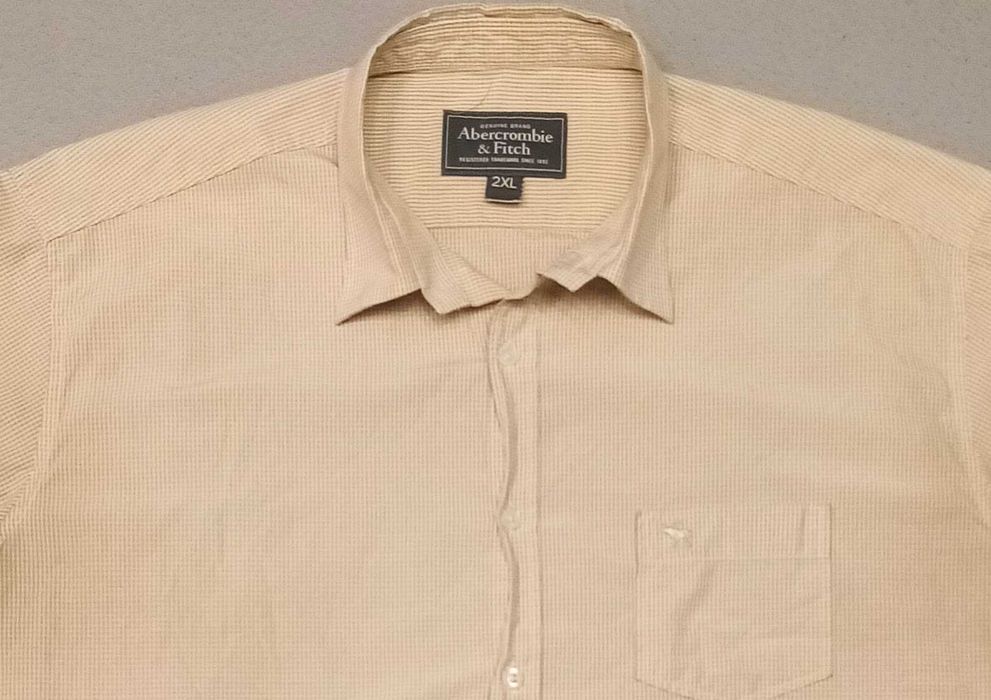 H) ABERCROMBIE&FITCH koszula krótki rękaw kratka Roz.2XL