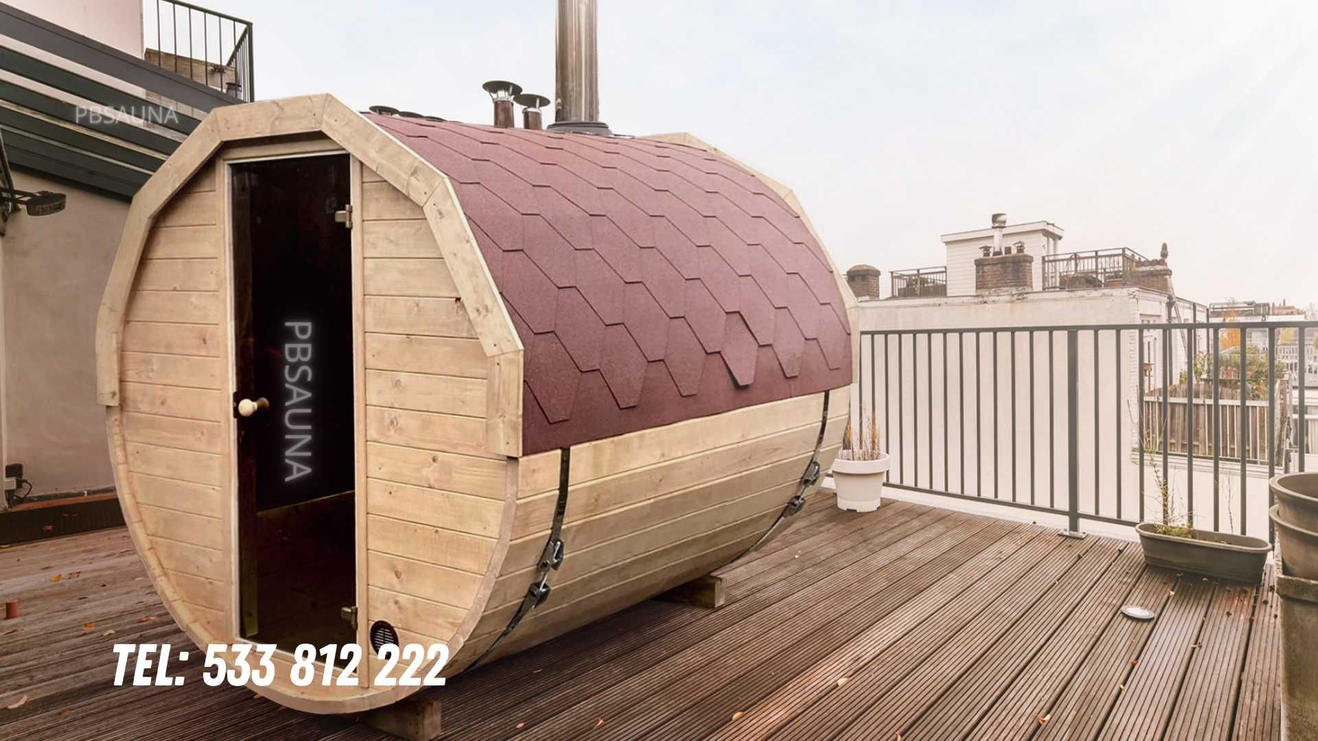 Sauna Ogrodowa 1,5x2 Samodzielny montaż BECZKA