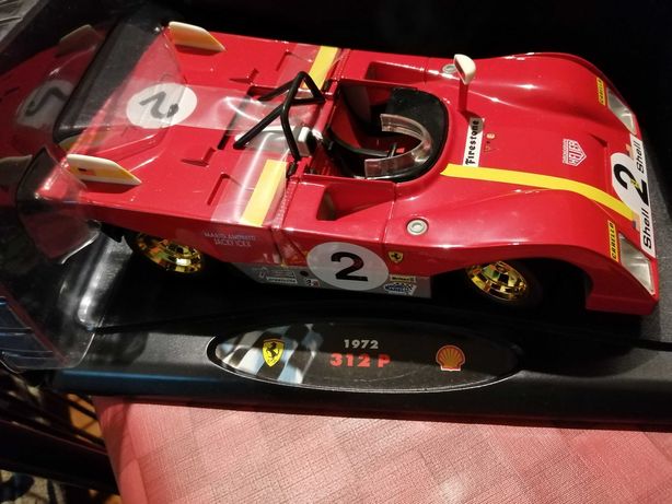 Coleção Shell Ferrari Vermelho 312P e bomba de abastec. (um*dezoito)