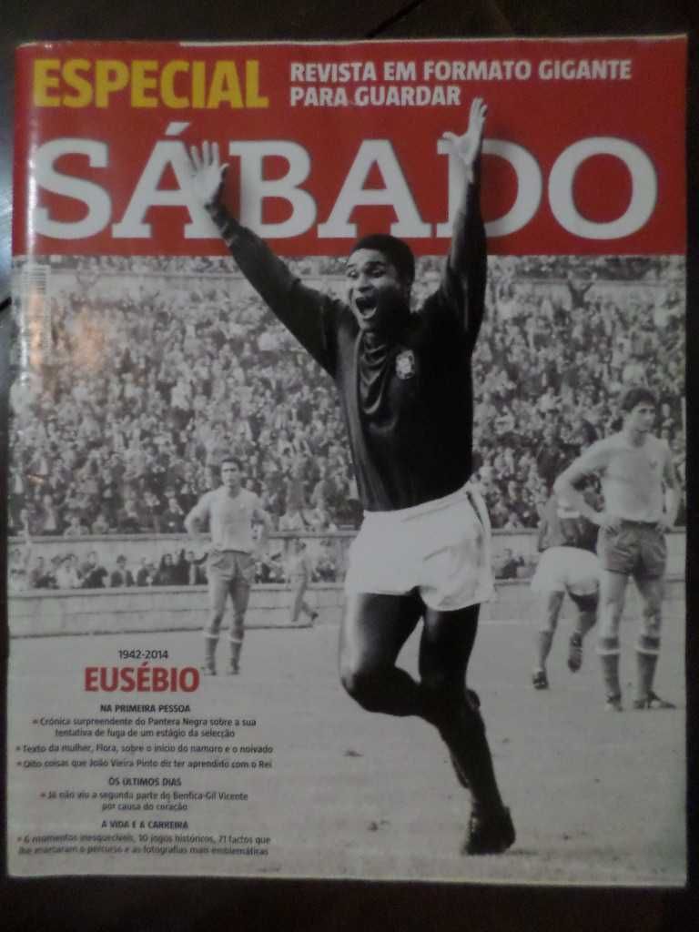 Livro e revista sobre Eusébio