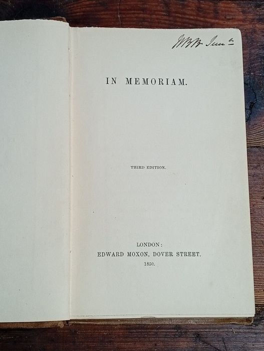 Livro "In Memoriam" (Third Edition, 1850)
