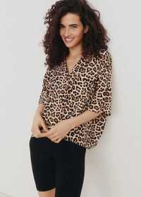Леопардова літня блузка H&M 50/52 розмір