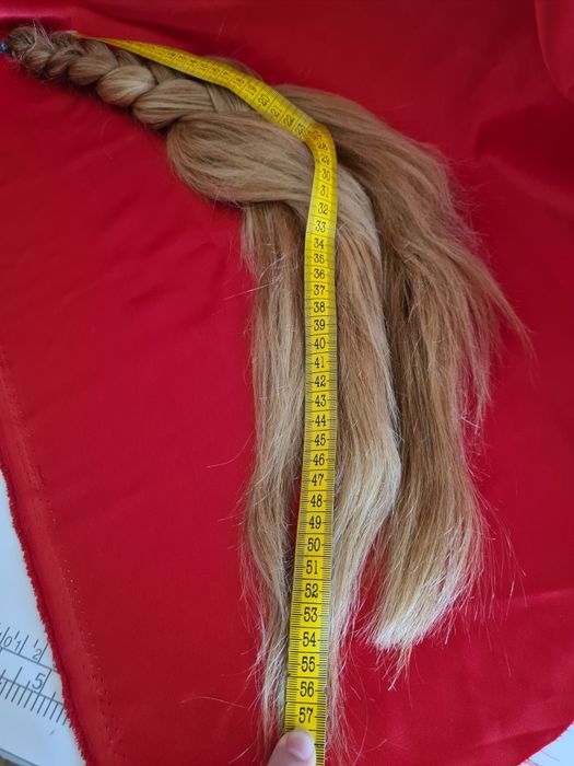 Ручная работа рукоделме коса хвост шиньон натуральная