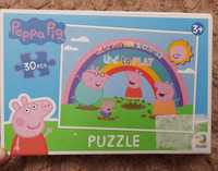 Пазл, пазли, puzzle Peppa Pig, пеппа калюжі, 30 деталей 3+ ідеальний.