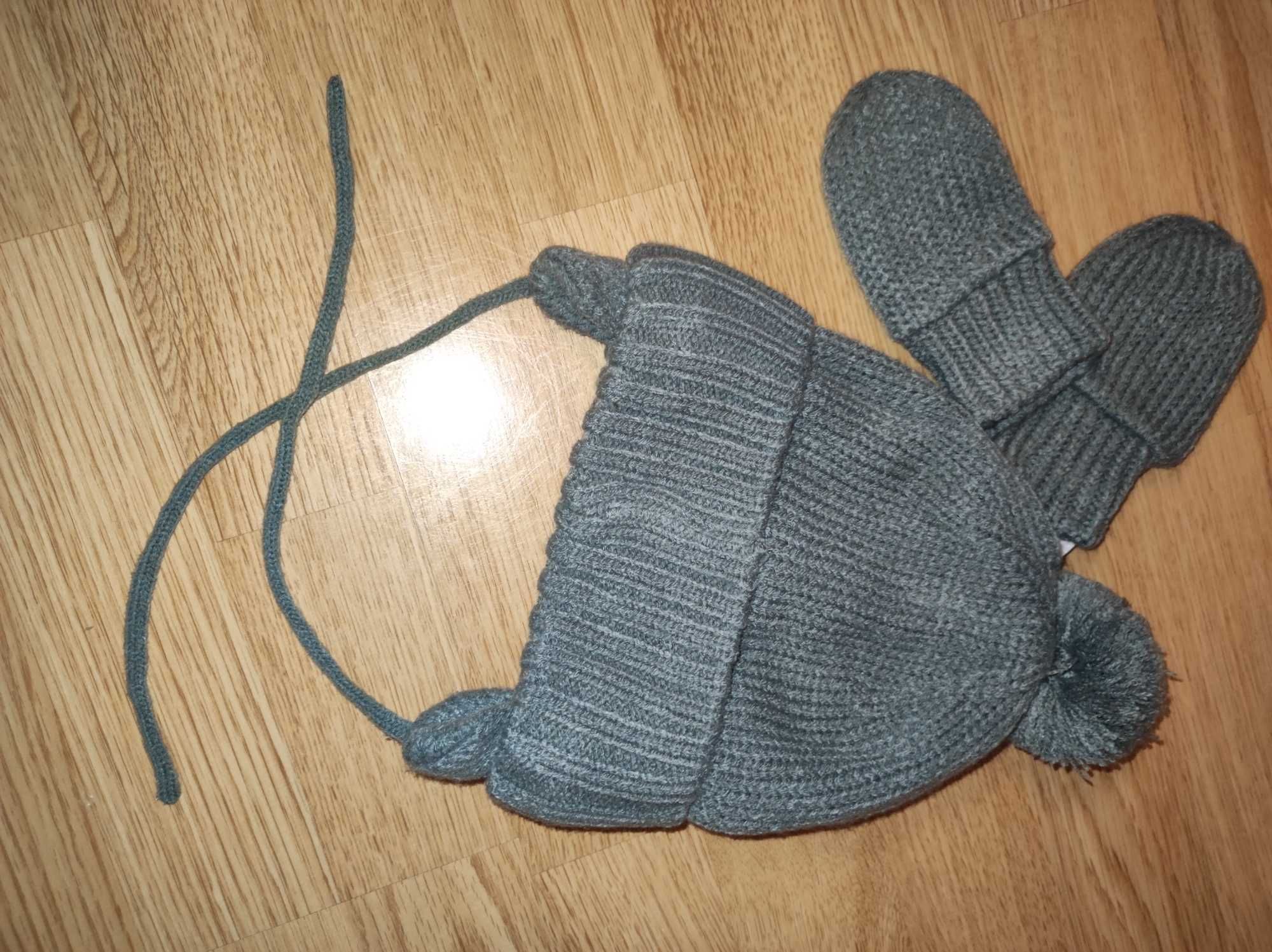 Czapka i rękawiczki dla chłopca, nowy komplet, H&M