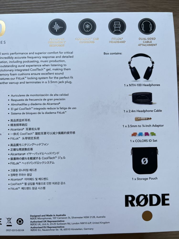 Rode NTH-100 słuchawki studyjne nowe