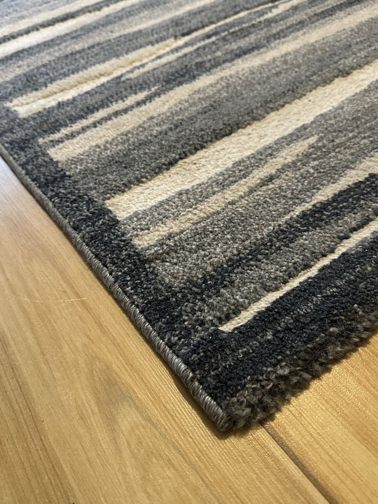 Dywan Multidecor 160x230 wzór fale niebieski grafit popiel
