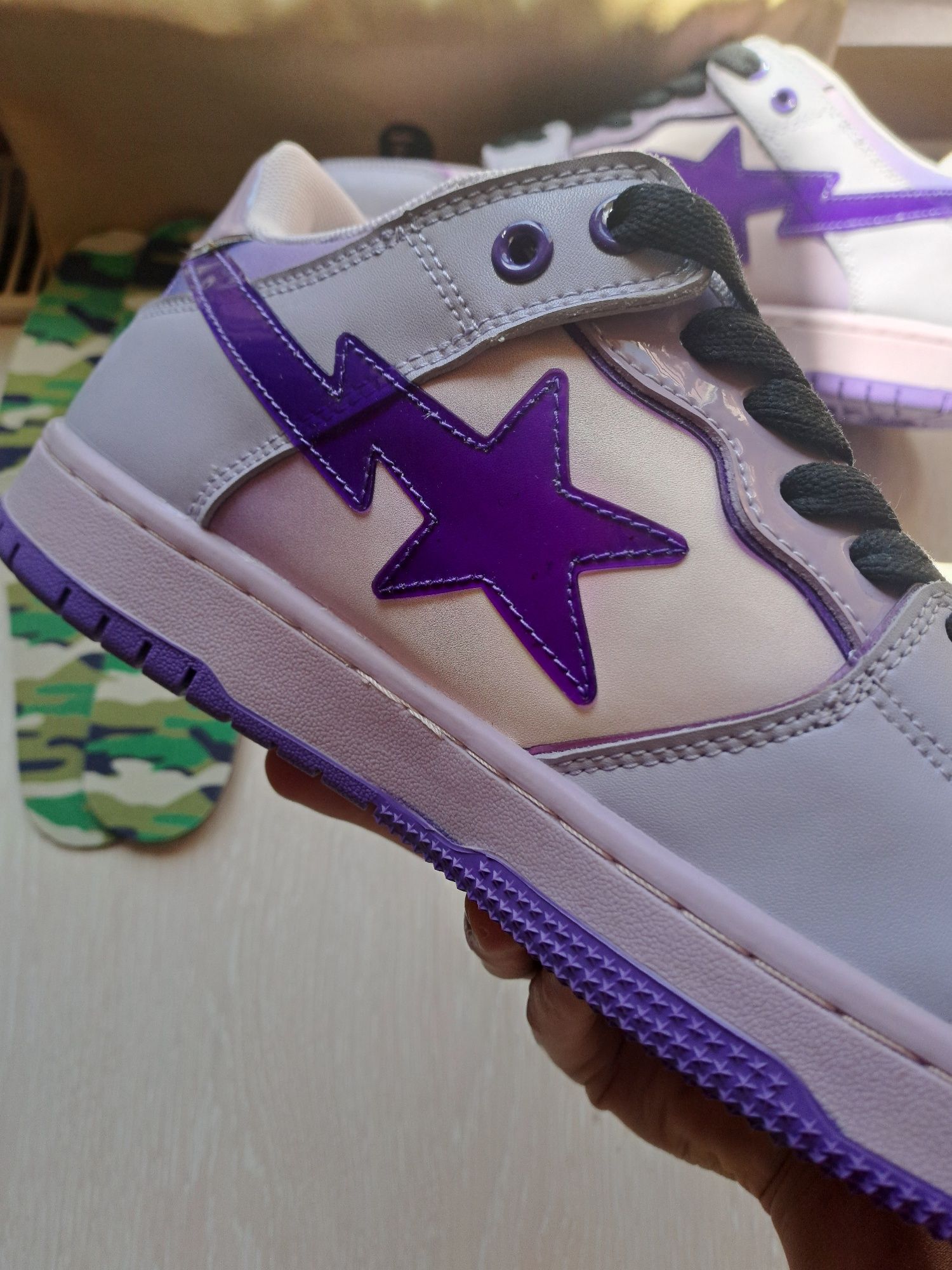 Sneakersy A Bathing Ape Star Purple OKAZJA