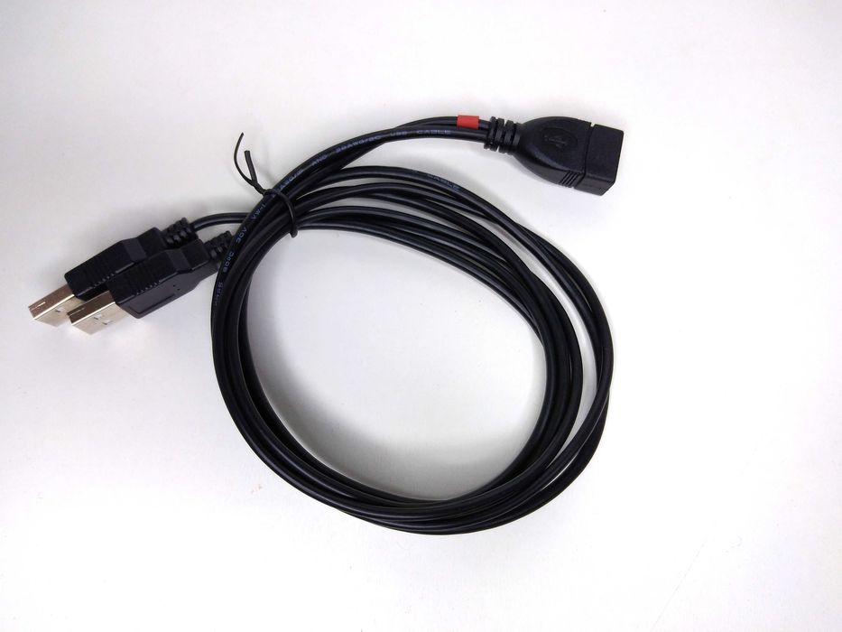 Przedłużacz KABEL Y 2x USB (męskie) do 1x USB (żenskie) 1M- NOWE