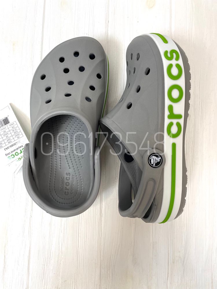 Супер Удобные Кроксы Crocs Bayaband Жіночі Сірі Крокси Низкая Цена