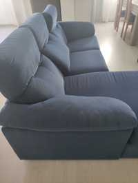 Sofá cama com chaise long