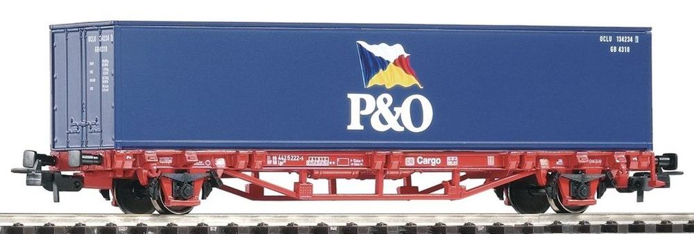Piko 57706 - Wagon platfotma typ  kontenerem "P&O" H0 1:87