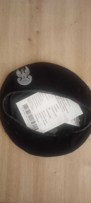 Beret wojskowy czarny 56