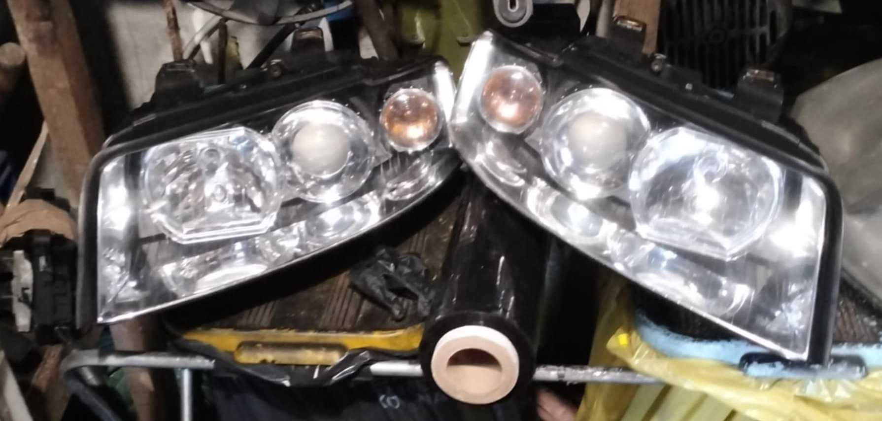 komplet lamp przednich lampy przednie Audi A4 B6