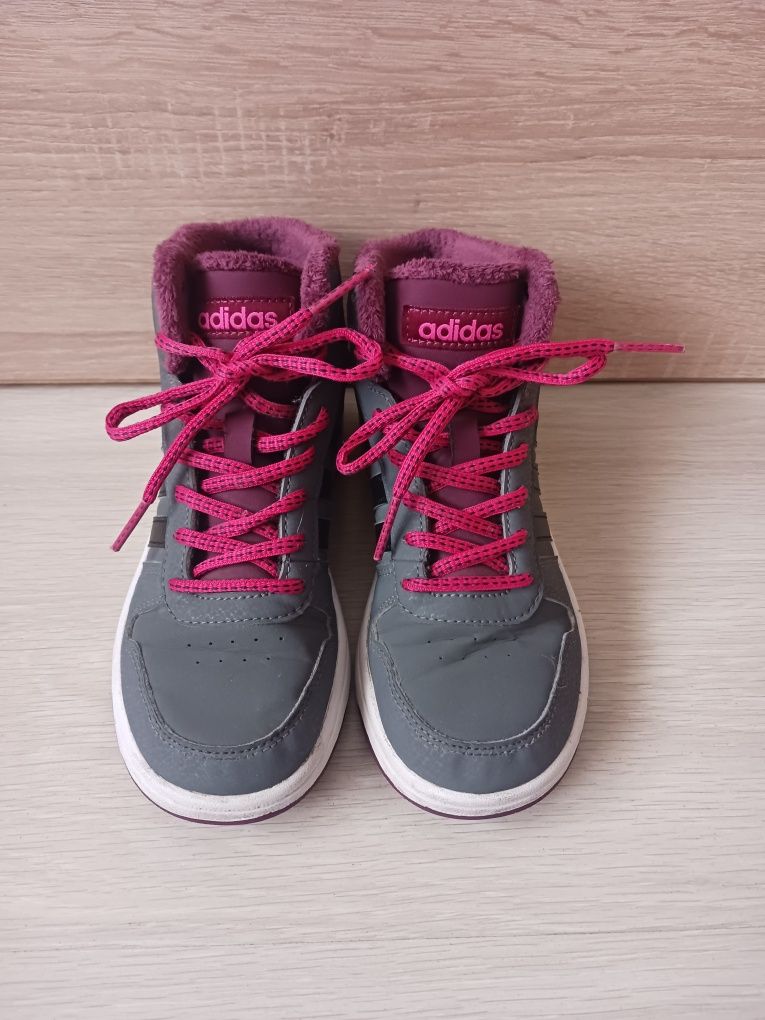 Jesienne sneakersy Adidas Hoops Mid 2.0 rozm. 33