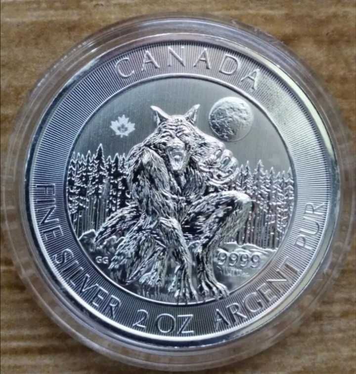 10 долларов Канада,, Оборотень,, 2 oz