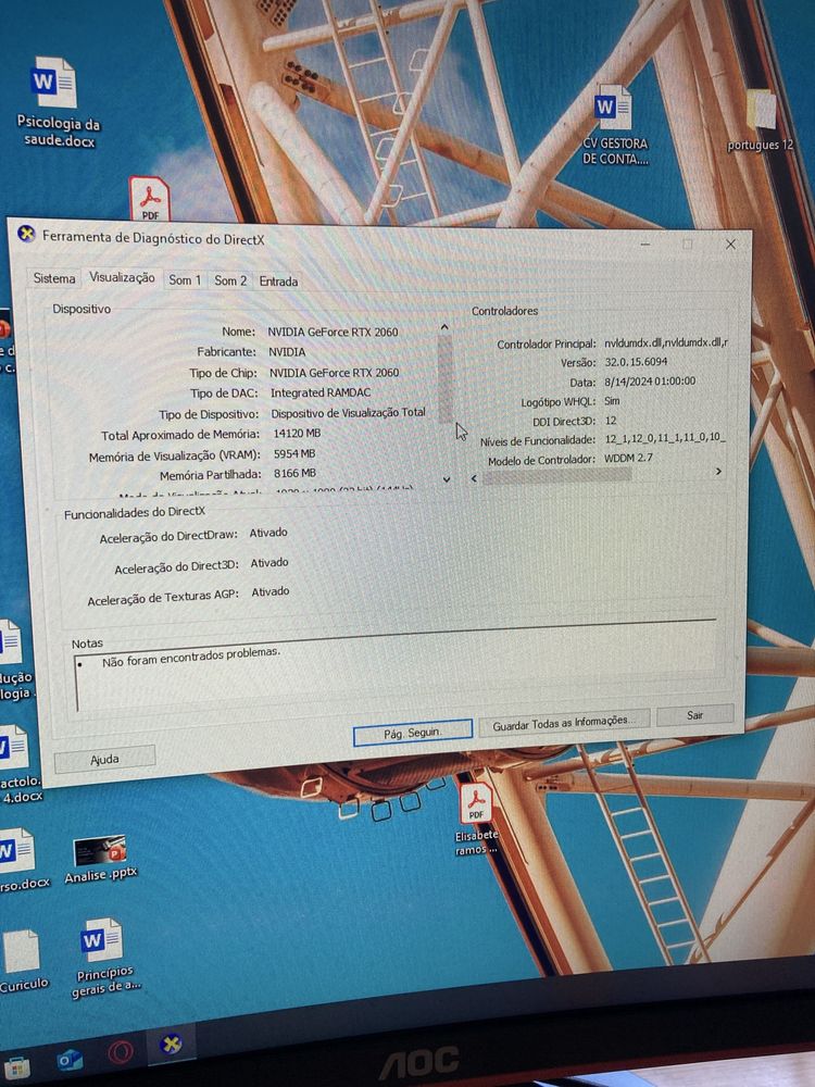 Desktop gaming RTX 2060 + teclado + monitor
