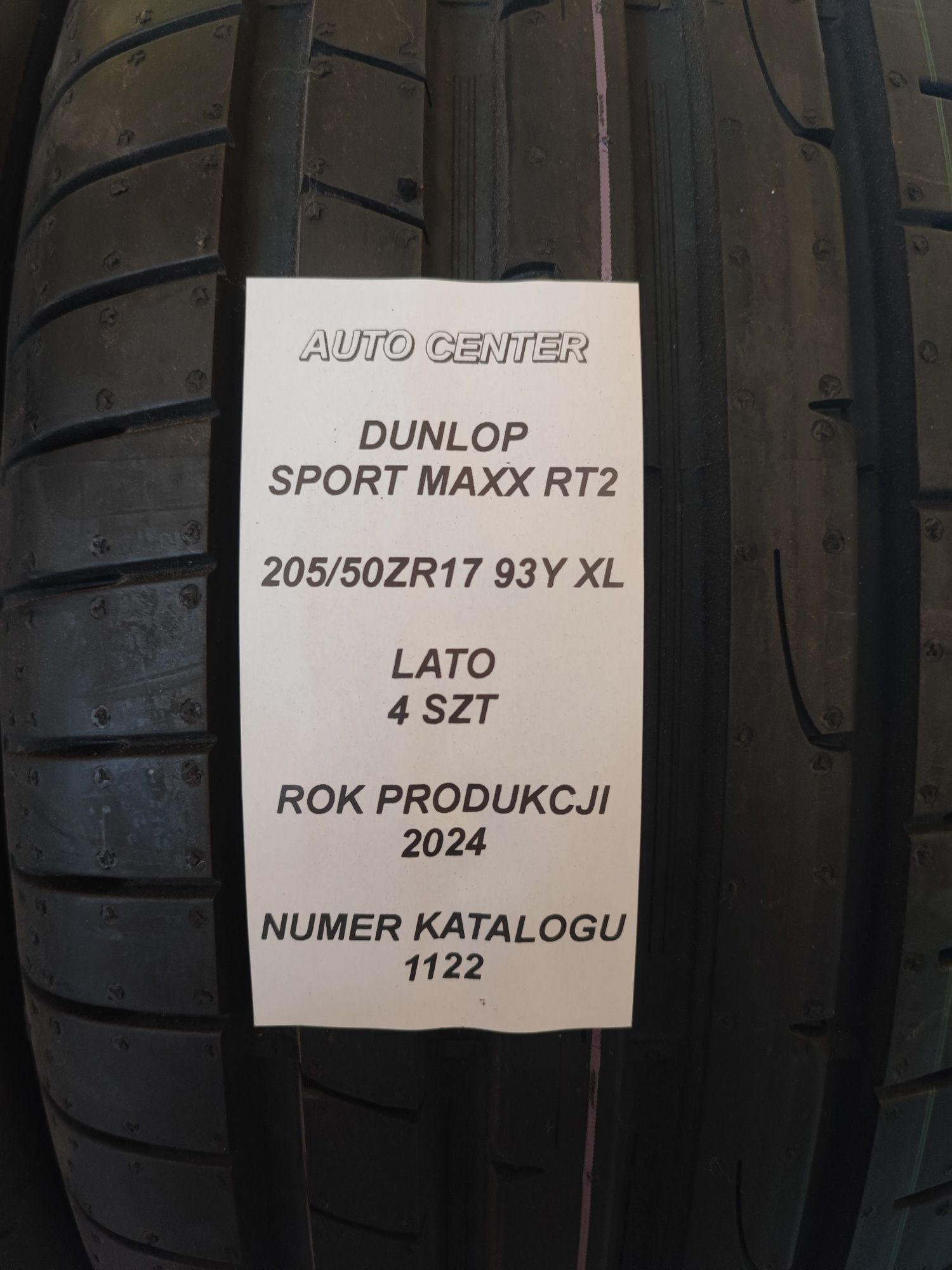 Opony letnie 205/50ZR17 93Y XL Dunlop Sport Maxx RT2 | 2024