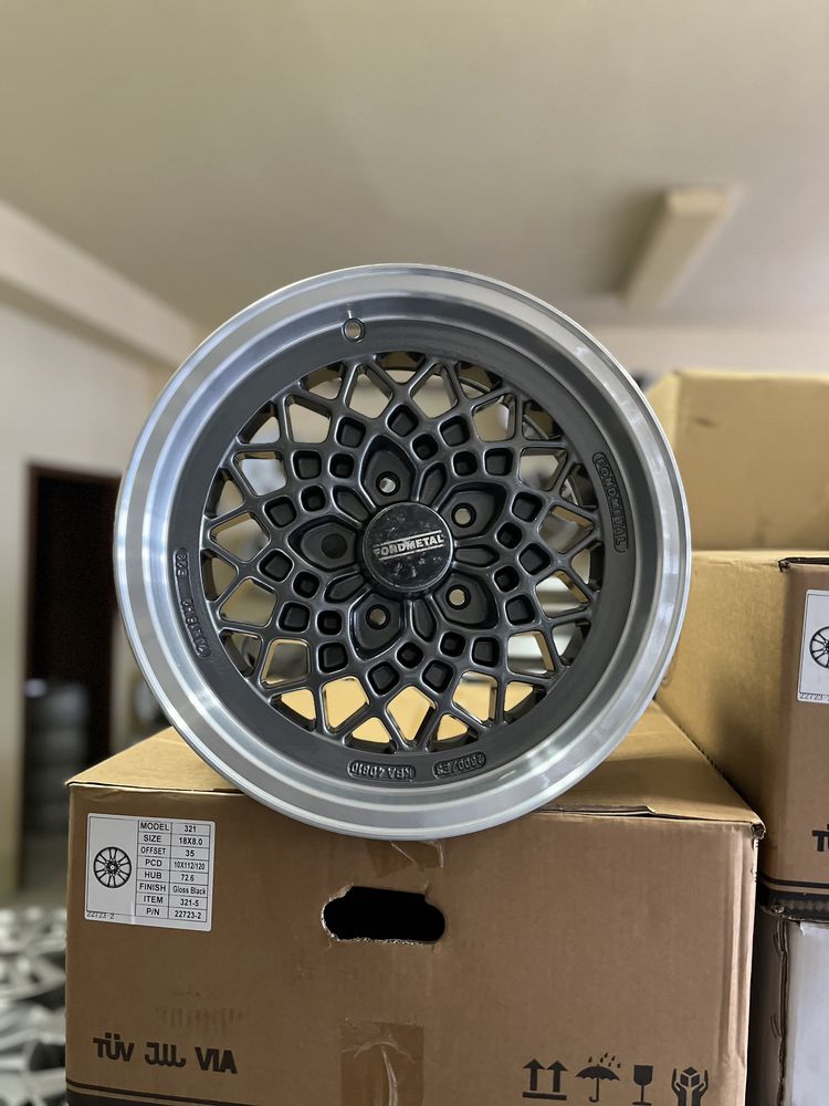 Jantes 15” 5x112 com aba originais Fondmetal Mercedes Clássico AMG w123 SL r109 r107 Vw pão de forma