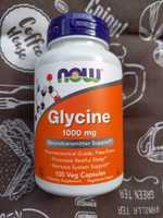 Now Foods, Glycine глицин, гліцин аминокислоты 1000 мг 100 капс