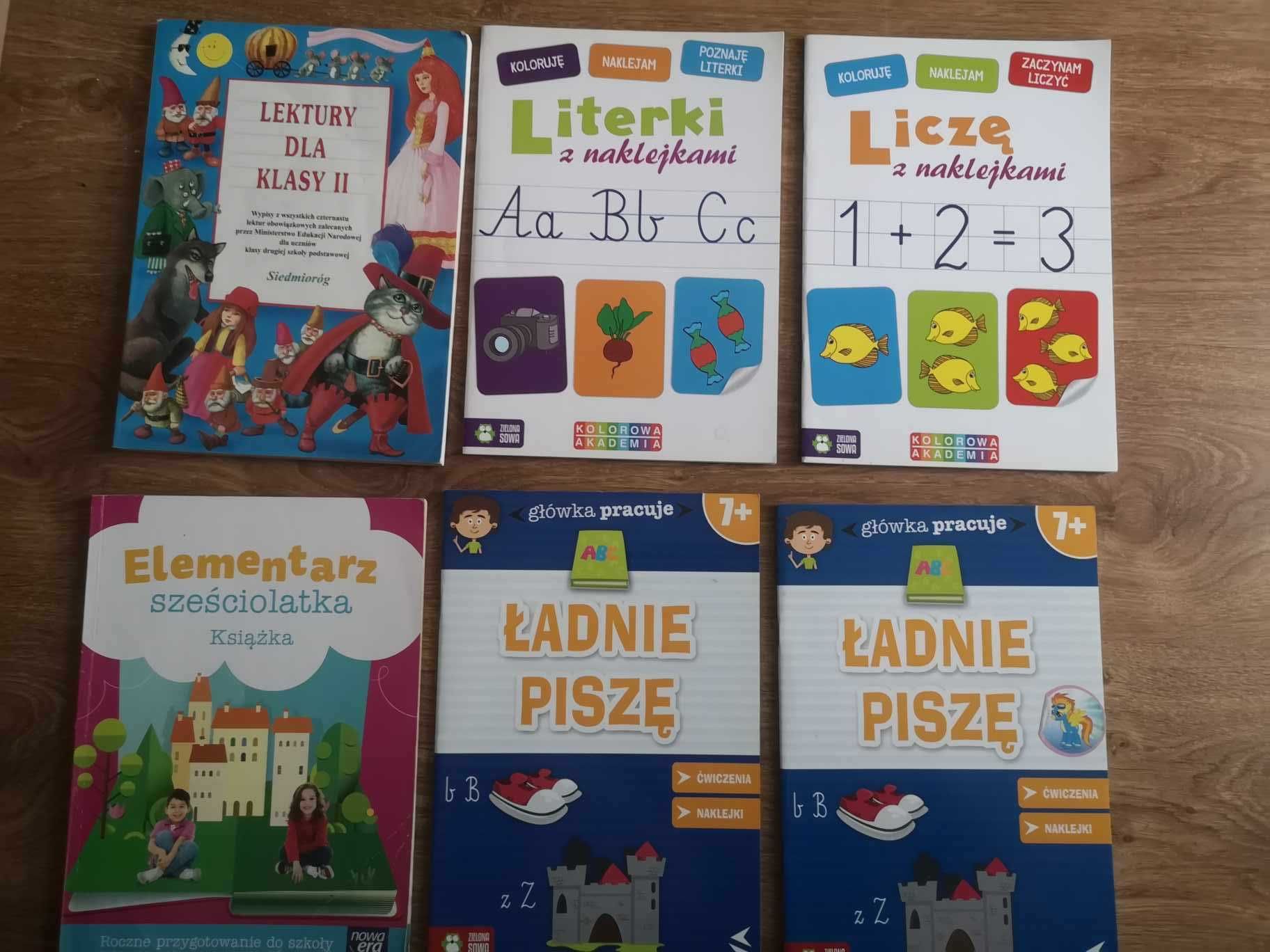 Książeczki, elementarze, wyklejanki do nauki