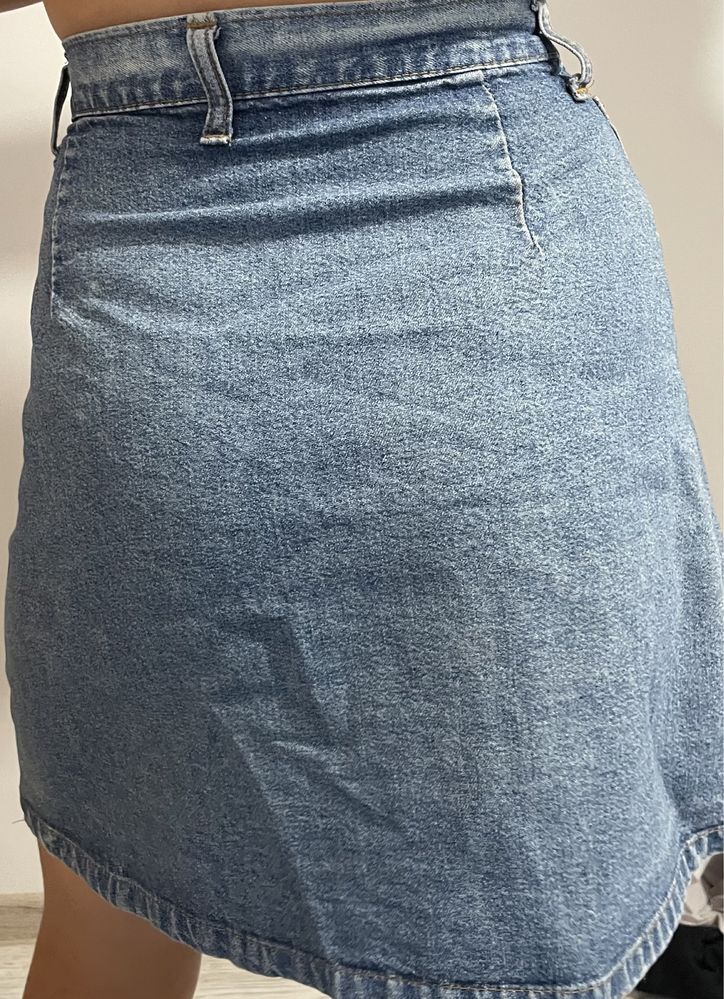 Jeansowa spódnica retro na guziki Dorothy Perkins rozmiar 32 / 34
