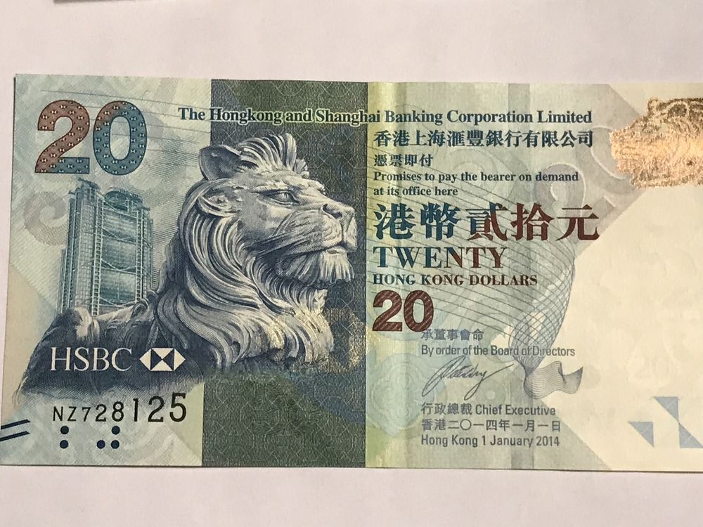 Hongkong - 3 x 20 Hong.dolars- wersje limitowane