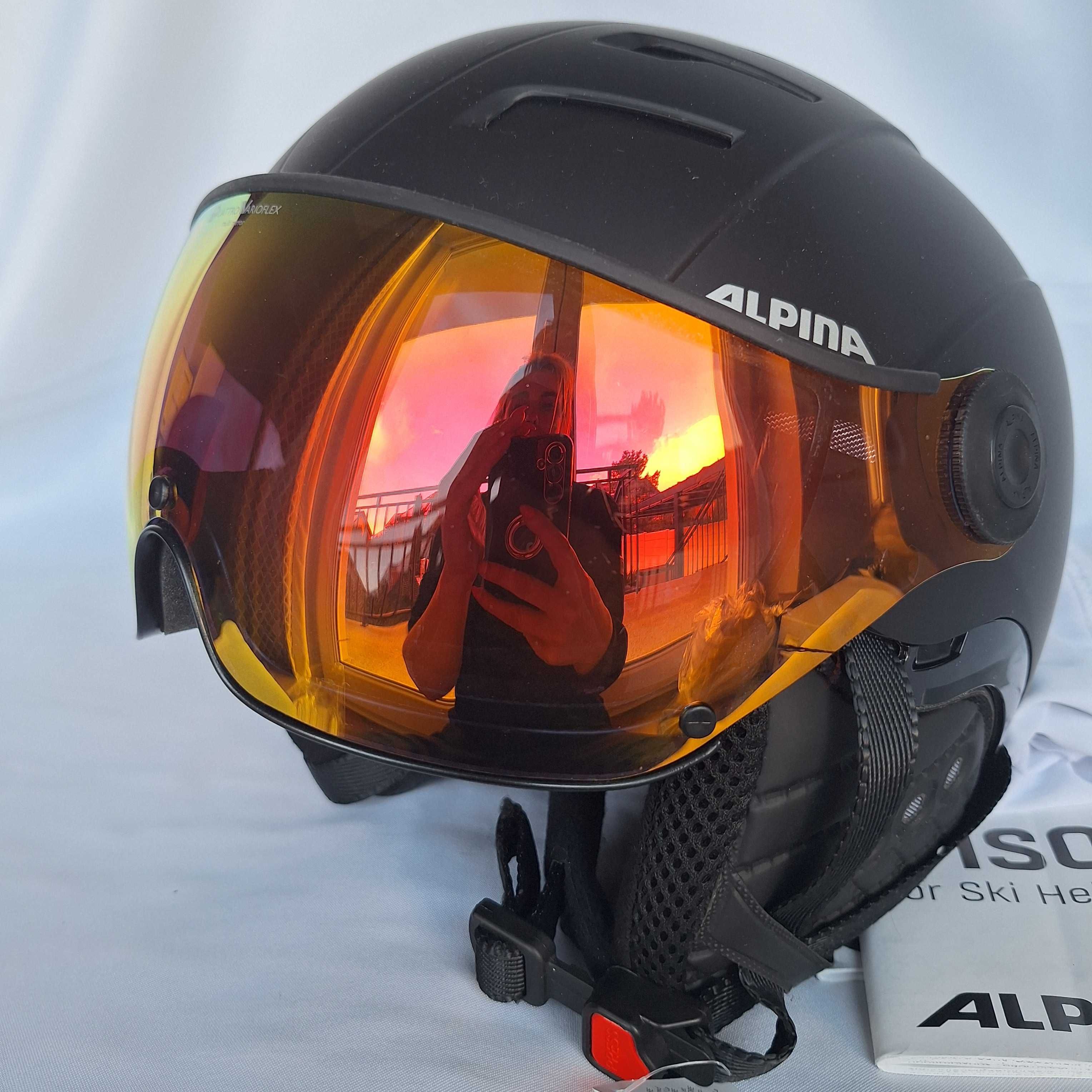 Kask narciarski Alpina Jump 2.0 QVM Vario Black Matt S 52-54cm
