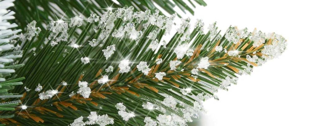 * Choinka PREMIUM sztuczna na pniu 180 cm srebrna, diamentowa *