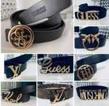 Skórzany Pasek Damski Guess Pinko CK LV Chanel MK GG Karl