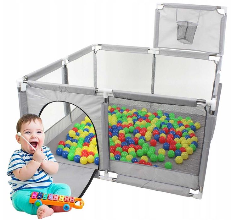 Манеж детский игровой с шариками 30 шт 125х125см сухой бассейн