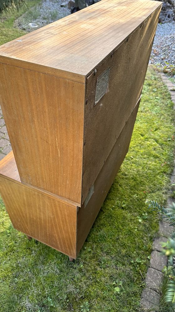 Komoda + witryna vintage PRL Wyszkowska Fabryka Mebli WFM