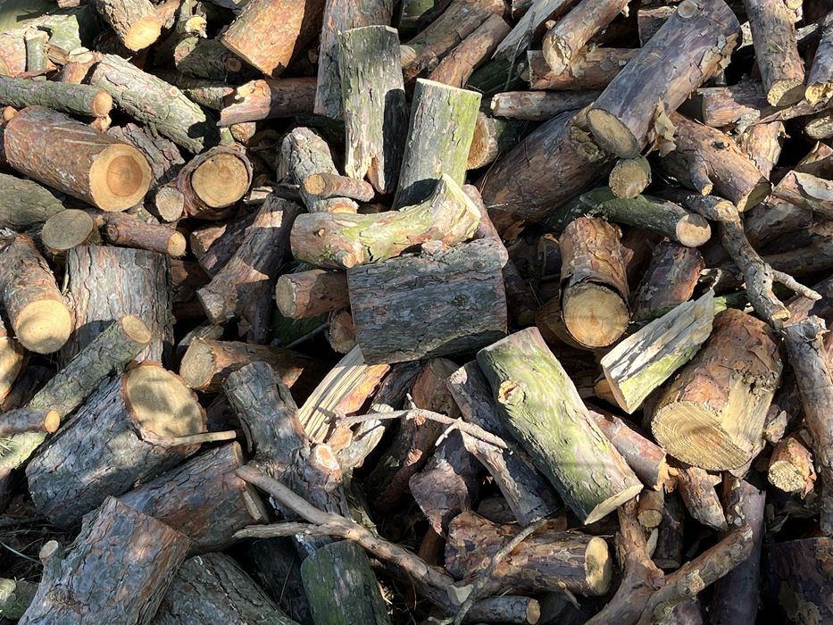Drewno na opał pocięte na kawałki