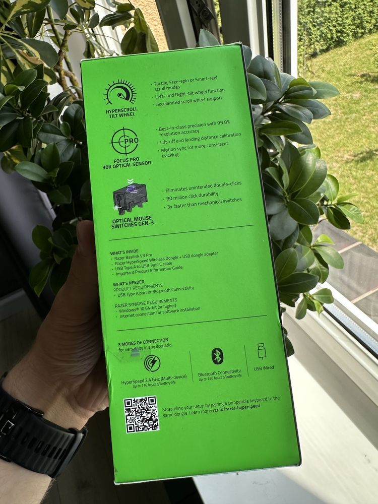 Razer Basilisk V3 Pro – mysz gamingowa 35K DPI, bezprzewodowa, czarna