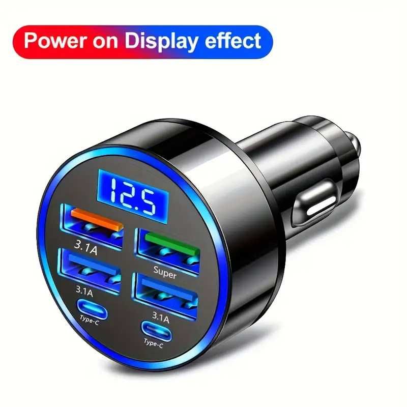 зарядное устройство в прикуриватель автомобиля usb type-c