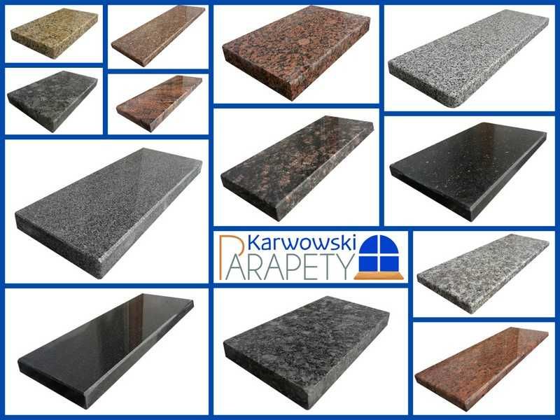 Parapety  MDF, PCV, konglomerat, granit