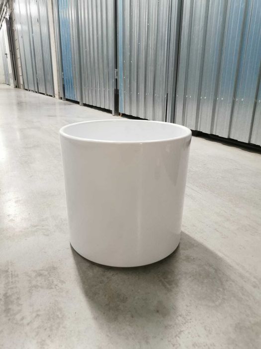 2 Osłonki na doniczki Walec 23cm biały Ceramik