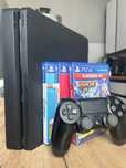 Konsola Ps4 Slim Playstation 4, 1000Gb + 4 Gry + Pad