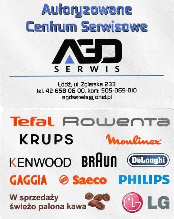 Serwis naprawa WMF Krups Tefal Philips Saeco Rowenta  AGD