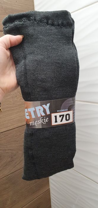 Getry męskie 170 szare akrylowe ciepłe zimowe
