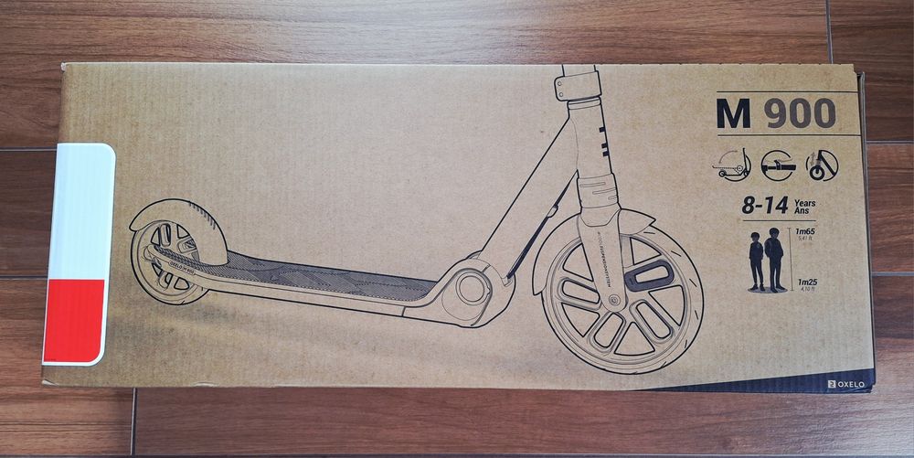 Hulajnoga biało-czerwoa oxelo