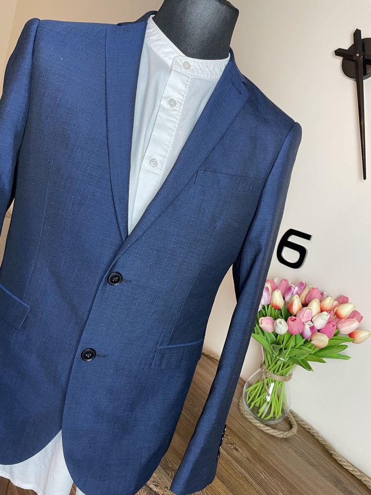 Męska marynarka granatowa Next Slim Fit rozmiar 50
