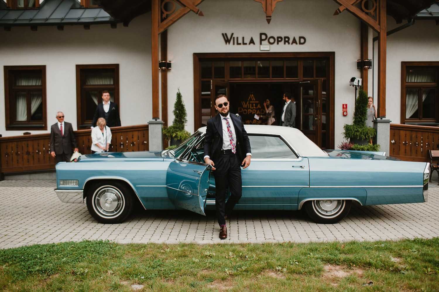 Auto do ślubu Cadillac 1966 retro samochód do ślubu wesele Klimatyza