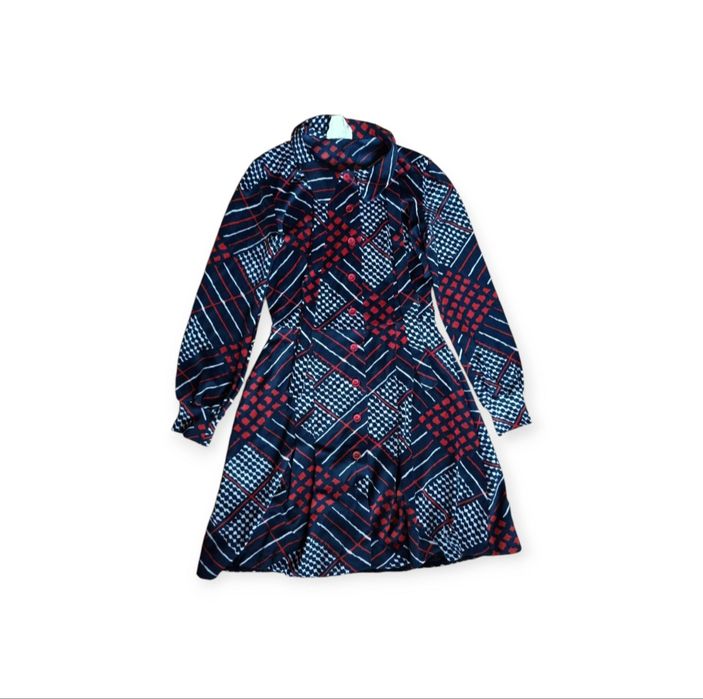 Sukienka vintage PRL stan idealny lata 60 r.38